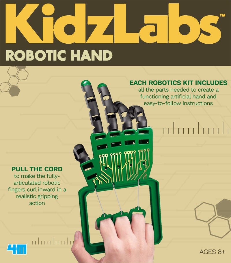 4M Kidzlabs Robotic Hand Kit, Build Your Own Robotic Hand, For Boys & Girls Ages 8+ - Image 4